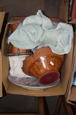 Lot 737 - Turned wooden bowl, small drum and other items