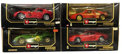 Lot 61 - Four boxed Bburago 1:18 scale Ferrari models,...