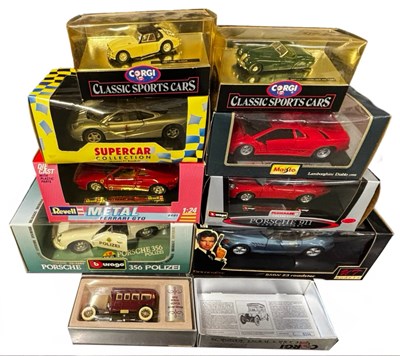 Lot 60 - A mixed lot of various boxed die-cast cars, to...