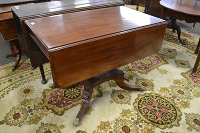 Lot 560 - A George IV mahogany pedestal Pembroke table...