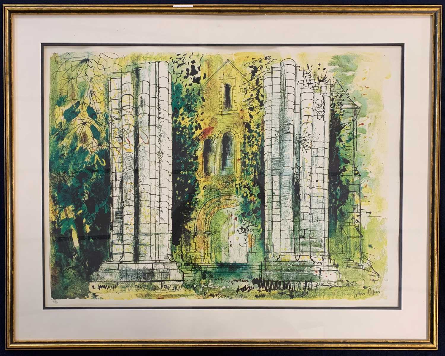 Lot 17 - John Piper (British,1903-1922), Church front...