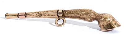 Lot 185 - Vintage gilt metal pencil/pendant, the handle...