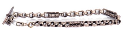 Lot 222 - Victorian part watch chain, a single Albert...