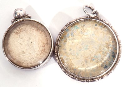 Lot 224 - Mixed Lot: Victorian 6d coin pendant, glazed...