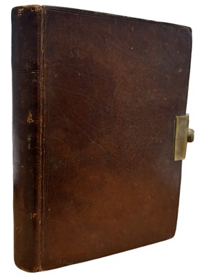 Lot 941 - A leatherbound manuscript book, relating to...