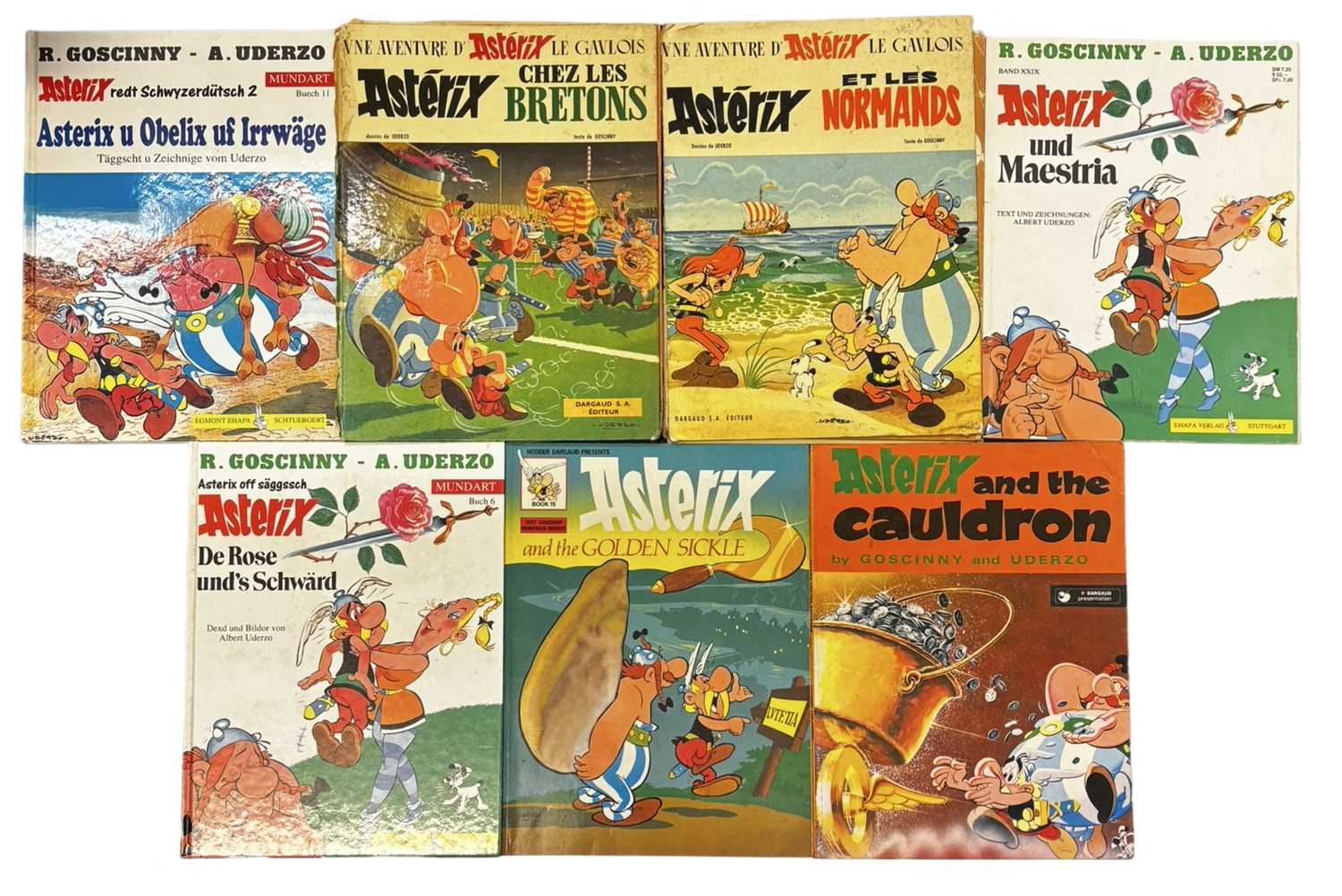 Lot 3 - A collection of vintage Asterix books (a/f)