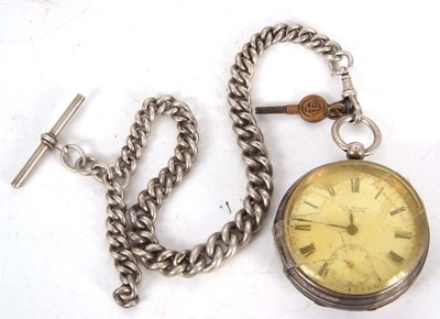 Lot 217 - A silver cased J C Heard pocket watch with...