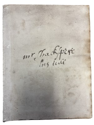 Lot 951 - WILLIAM SHAKESPEARE: Facsimile will and...