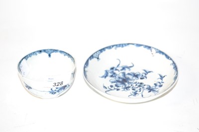 Lot 328 - A Worcester porcelain tea bowl and saucer with...