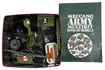 Lot 156 - A vintage collection of military Meccano and...