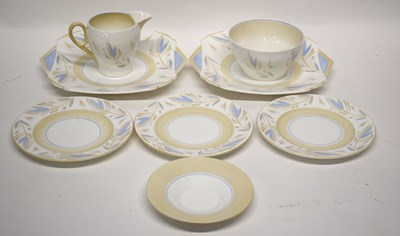 Lot 83 - A Shelley Art Deco part tea set decorated with...