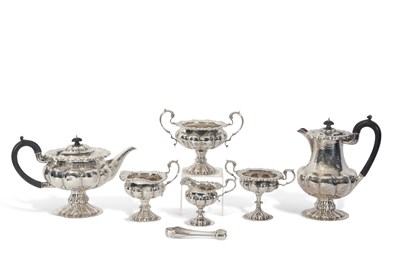 Lot 281 - Fine Arts & Crafts style six-piece tea set of...