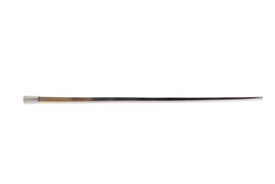 Lot 287 - Early 20th century rhinoceros horn and silver...