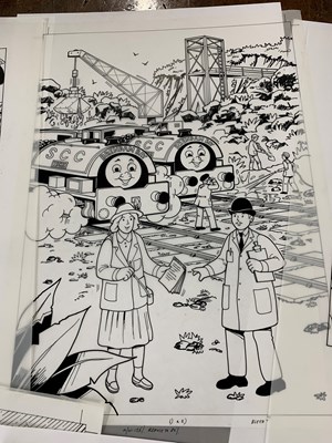 Lot 53 - Eight original ink on cell illustrations for...