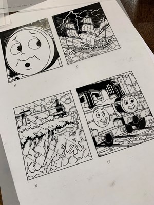 Lot 69 - Six original ink on cell illustrations for...
