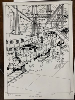Lot 69 - Six original ink on cell illustrations for...