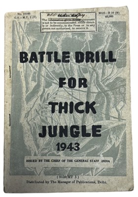 Lot 920 - MILITARY PAMPHLET - BATTLE DRILL FOR THICK...