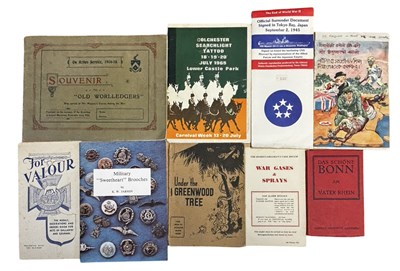 Lot 921 - A small collection of military ephemera, to...