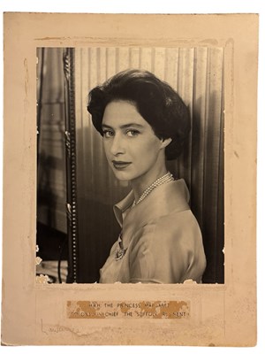 Lot 976 - A mounted black and white photograph of HRH...
