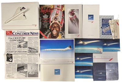 Lot 876 - A collection of official Concorde ephemera,...