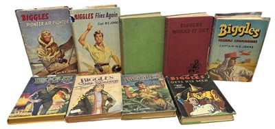 Lot 254 - CAPTAIN W E JOHNS: 9 Titles: BIGGLES GOES TO...