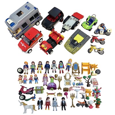 Lot 317 - A mixed lot of various Playmobil vehicles,...