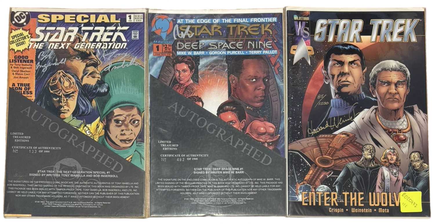 Lot 36 - STAR TREK COMIC BOOKS: Signed editions: THE...