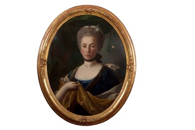 Lot 365 - British School, 19th century, oval oil on...