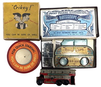 Lot 149 - Three vintage tinplate toys, to include: - A...