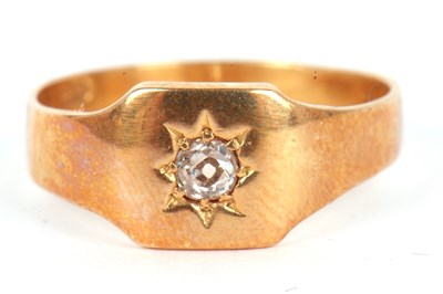 Lot 15 - A single stone diamond ring, set with an old...