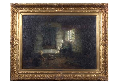 Lot 559 - Arthur Briet (Dutch,1867-1939), Interior scene...