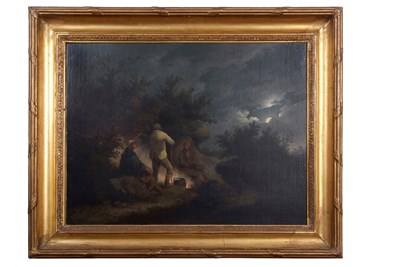 Lot 372 - George Morland (1763-1804), Gypsy camp by...