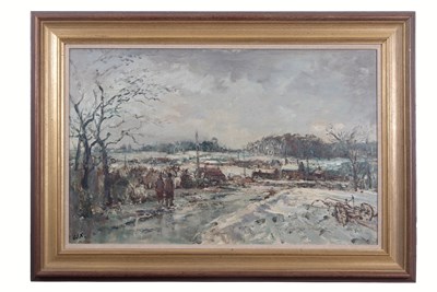 Lot 504 - Jack Cox (1914-2007), A winter laden landscape...