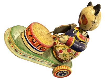 Lot 146 - A vintage tinplate clockwork drumming Panda,...