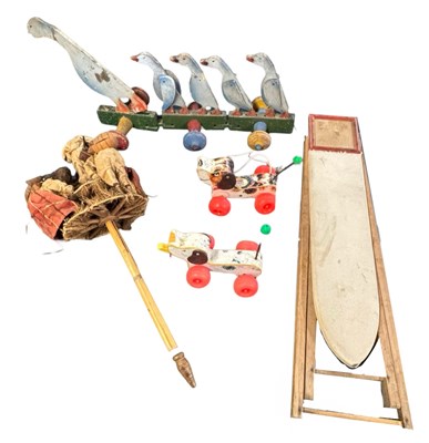 Lot 186 - A mixed lot of vintage wooden toys, to include...