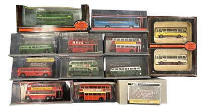 Lot 55 - A collection of cased / boxed die-cast bus models