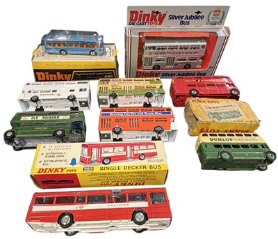 Lot 43 - A collection of various die-cast Dinky bus models