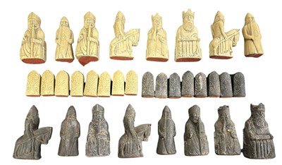 Lot 175 - A set of reproduction Isle of Lewis Chess...