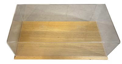 Lot 197 - A perspex display case with wooden base,...