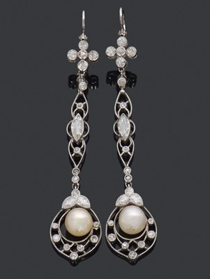 Lot 276 - An early 20th century pair of 'pearl' and...