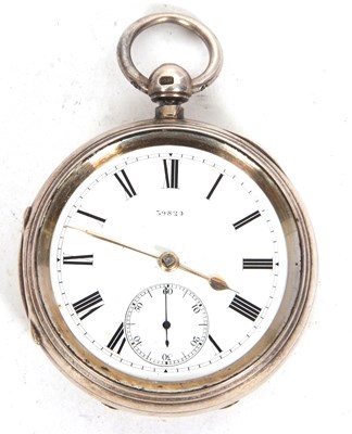 Lot 219 - A silver open face pocket watch by J M Johnson...