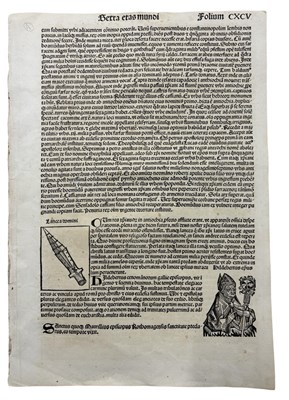 Lot 1233 - INCUNABLE DISBOUND LEAF FROM THE LIBER...