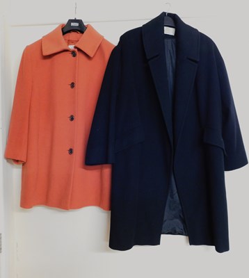 Lot 46 - Two lady's coats: to include a black wool and...
