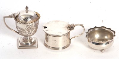 Lot 62 - Mixed Lot: A hallmarked silver mustard of...