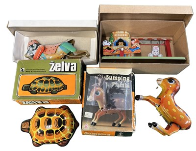 Lot 143 - A group of boxed reproduction tinplate...