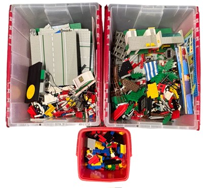 Lot 165 - Three large tubs of vintage Lego, to include...