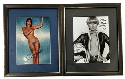 Lot 79 - A pair of framed and glazed autographed...