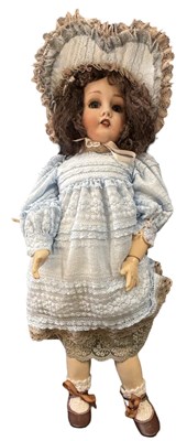 Lot 248 - A K. H Walkure bisque head doll in blue...