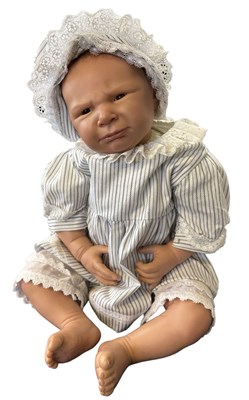 Lot 238 - A weighted 2008 baby boy reborn doll in blue...
