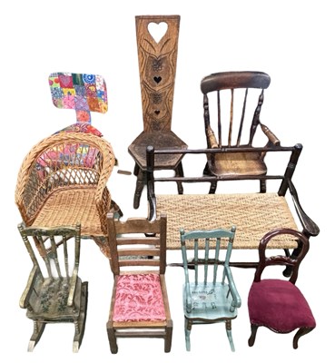 Lot 257 - A collection of modern doll display furniture